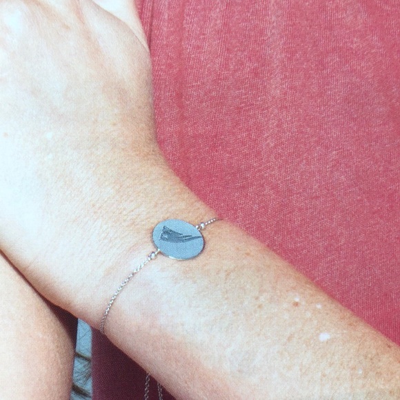 NLF Team New England Pariots Disc Silver Bracelet